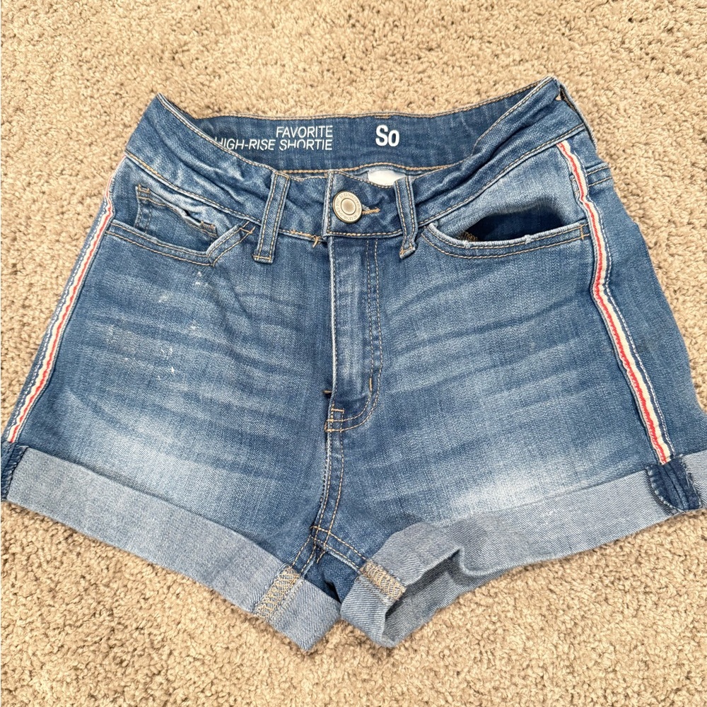 SO Blue High Waist Denim Shorts